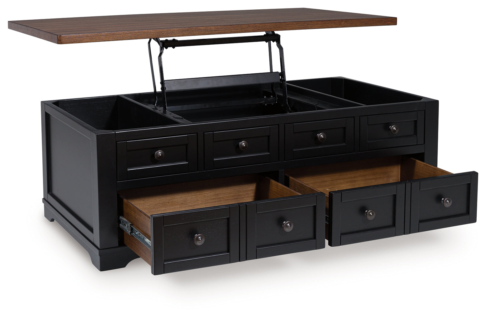 Wildenauer Brown/Black Lift-Top Coffee Table - T664-9