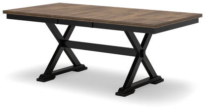 Wildenauer Dining Table and 8 Chairs in Brown/Black from Ashley - Luna Furniture