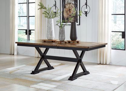 Wildenauer Dining Table and 8 Chairs in Brown/Black from Ashley - Luna Furniture