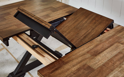 Wildenauer Dining Table and 8 Chairs in Brown/Black from Ashley - Luna Furniture