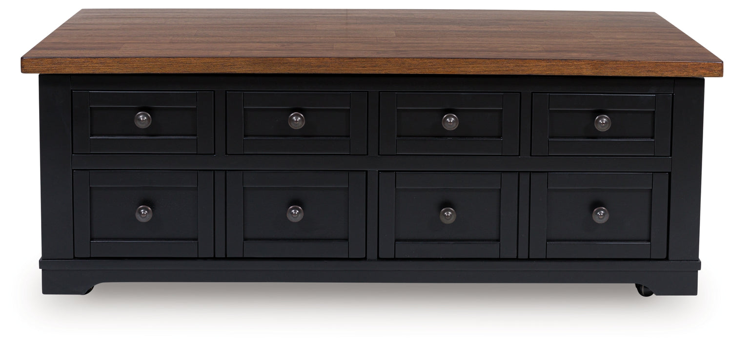 Wildenauer Lift-top Coffee Table and 2 Chairside End Tables - T664T1