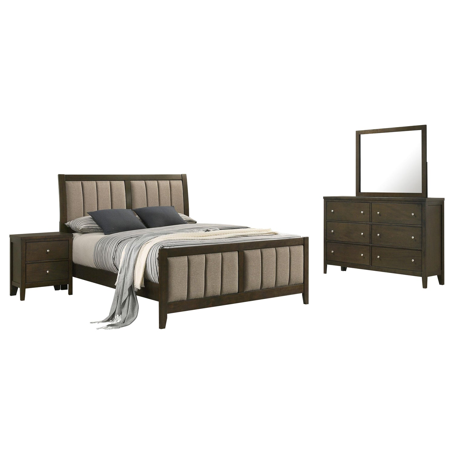 Wilkes 4-piece California King Bedroom Set Dark Cocoa - 224421KW-S4