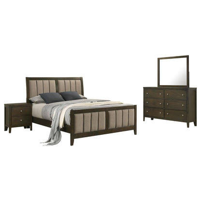 Wilkes 4-piece California King Bedroom Set Dark Cocoa - 224421KW-S4