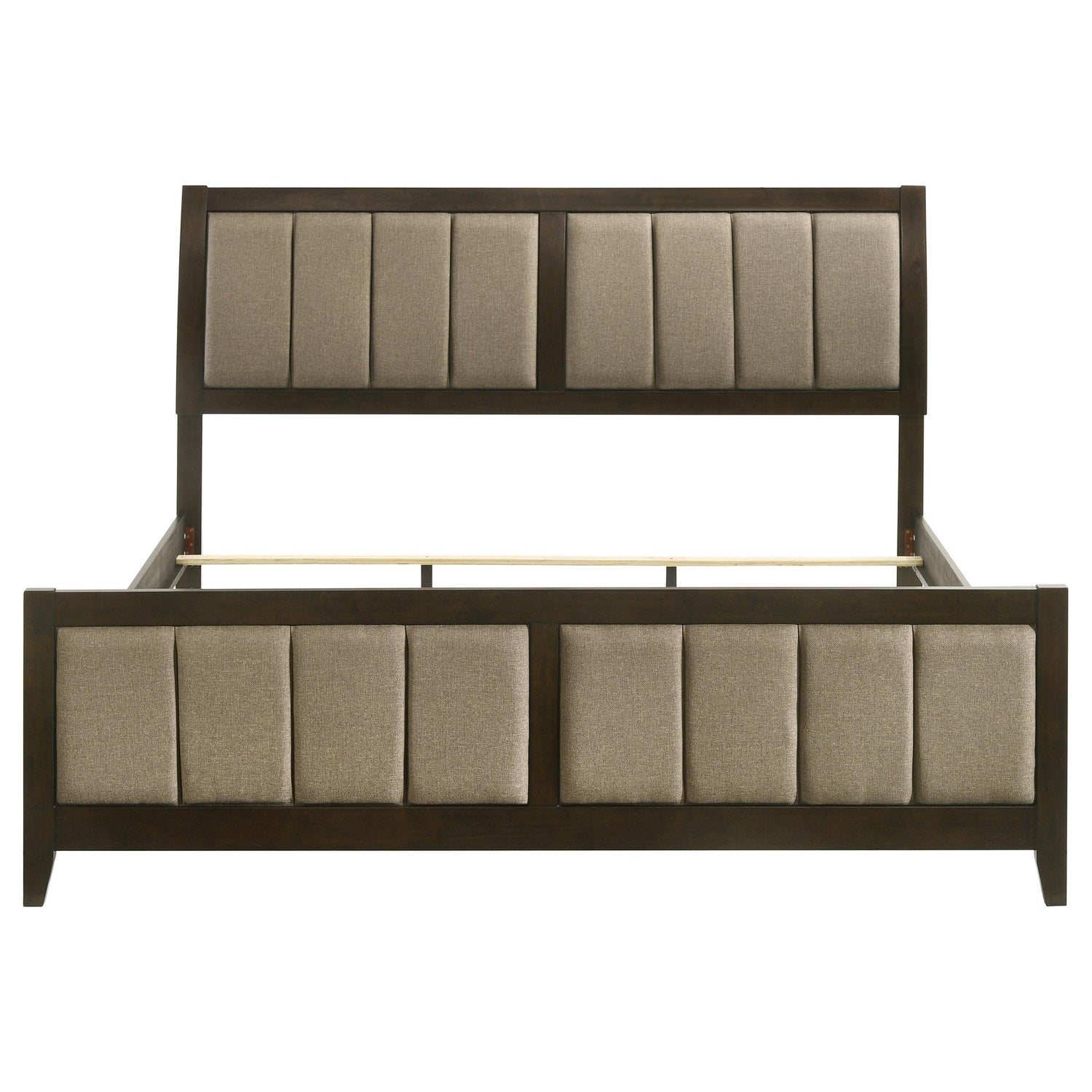 Wilkes 51-inch Upholstered California King Bed Dark Cocoa - 224421KW