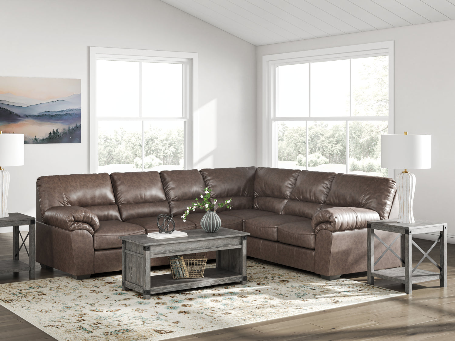 WillowBend Umber 3-Piece Sectional - PC27705S3