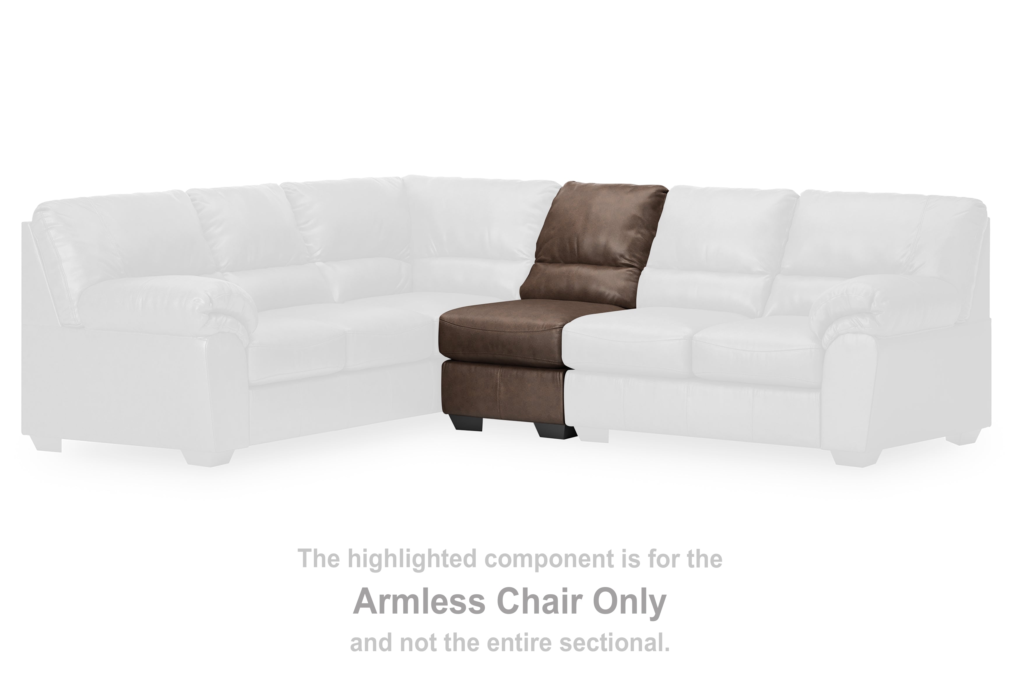WillowBend Umber Armless Chair - PC2770546