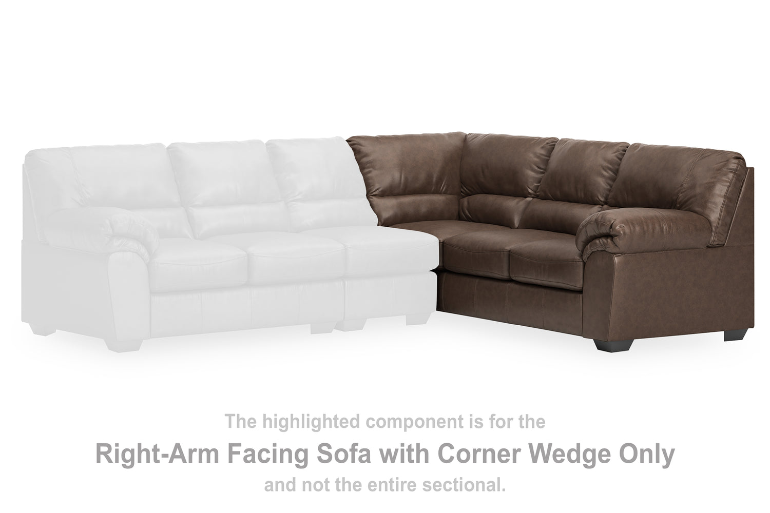 WillowBend Umber Right-Arm Facing Sofa with Corner Wedge - PC2770567
