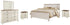 Willowton King Panel Bed with Mirrored Dresser and 2 Nightstands in Whitewash - PKG004360