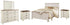 Willowton Queen Panel Bed with Mirrored Dresser and 2 Nightstands in Whitewash - PKG004367