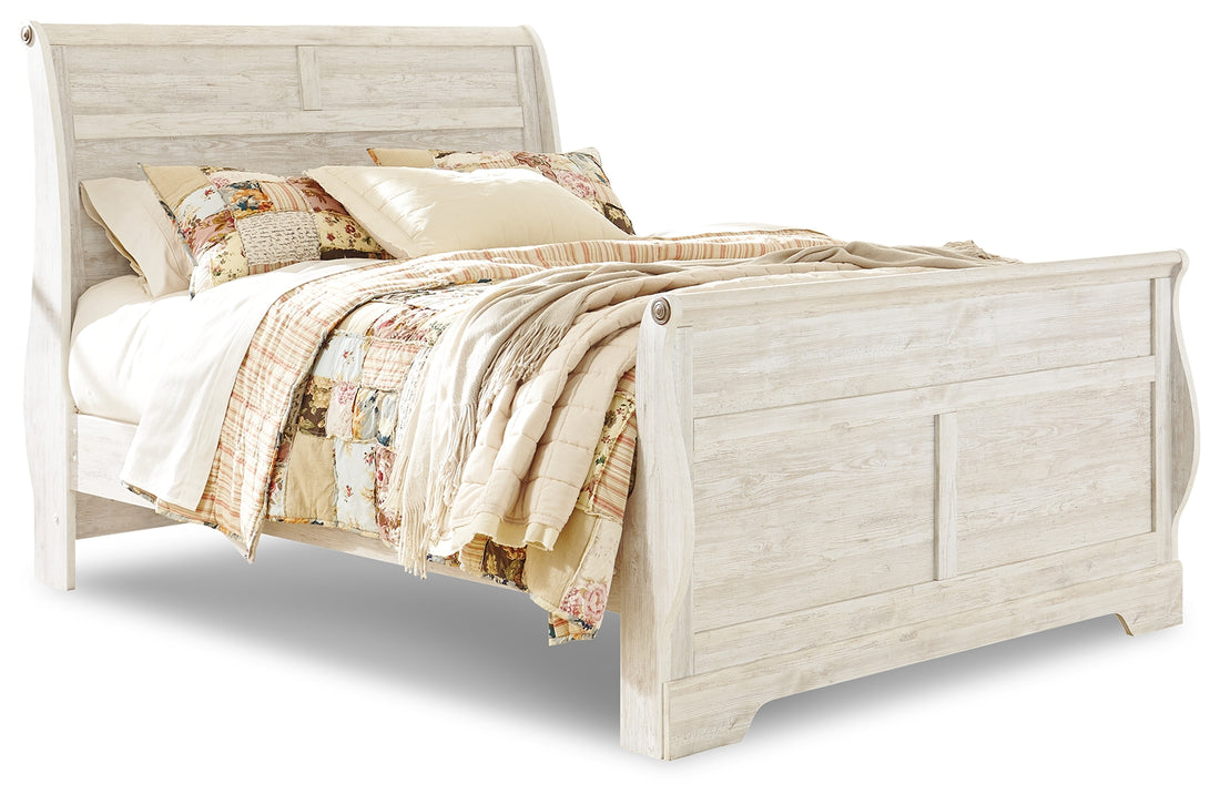 Willowton Queen Sleigh Bed, Dresser and Mirror - B267B30