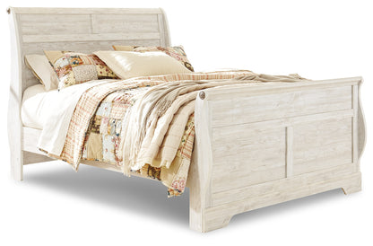 Willowton Queen Sleigh Bed, Dresser and Mirror - B267B30