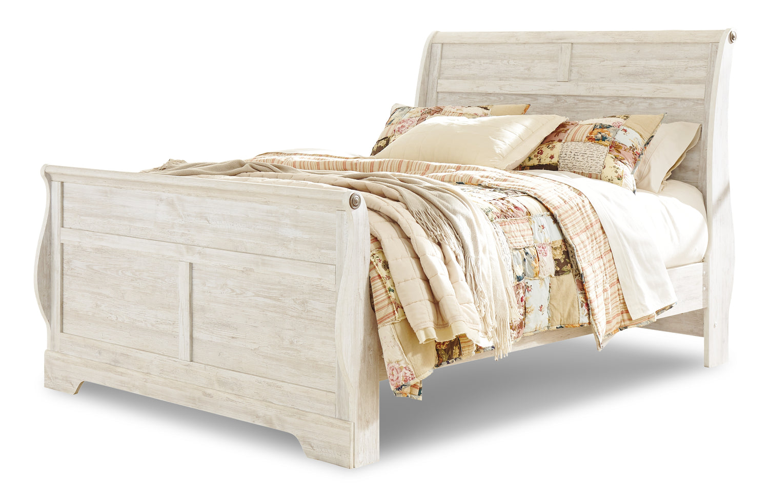Willowton Queen Sleigh Bed, Dresser and Mirror - B267B30