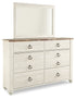 Willowton Twin Bed with Storage, Dresser, Mirror, Chest and Nightstand - B267B65