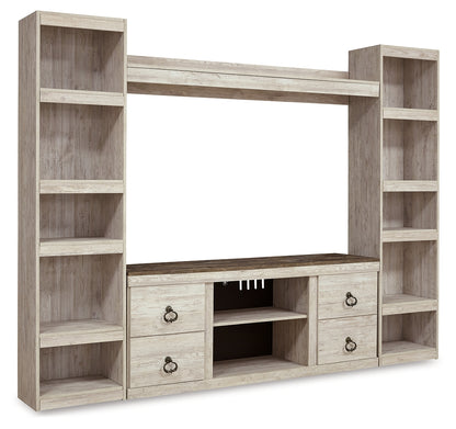 Willowton Whitewash 4-Piece Entertainment Center - EW0267W7