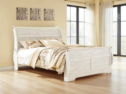 Willowton Whitewash King Sleigh Bed - B267B31
