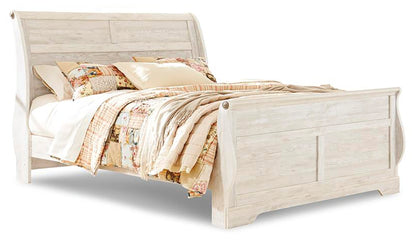 Willowton Whitewash King Sleigh Bed - B267B31