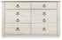 Willowton Whitewash Twin Panel Bed and Dresser - B267B53