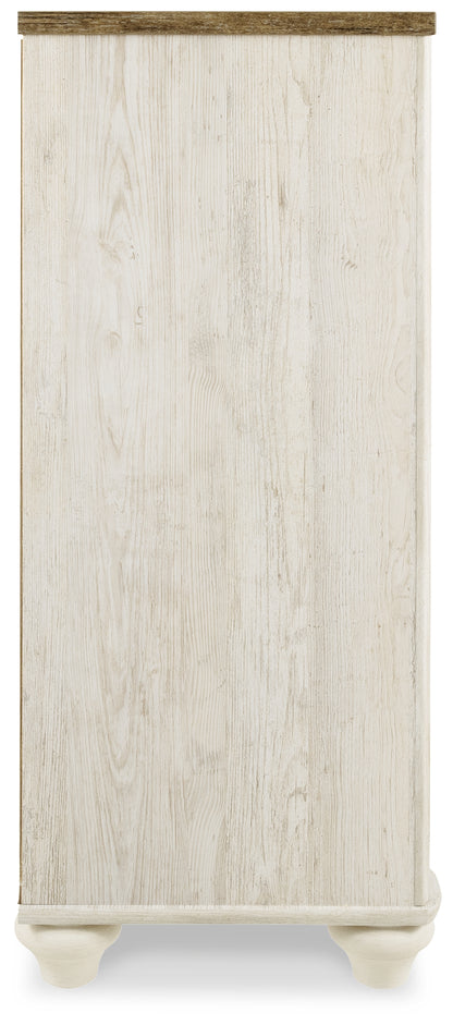 Willowton Whitewash Twin Panel Bed and Dresser - B267B53