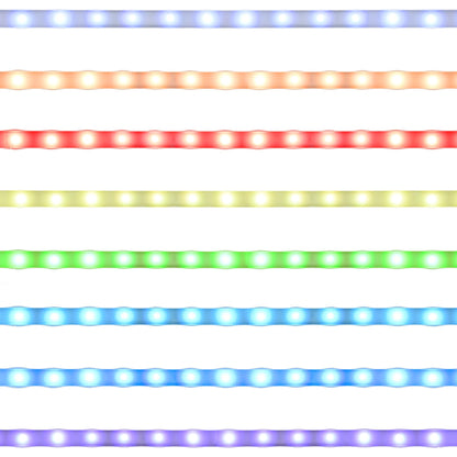 Windrose Full Length Floor Standing Tempered Mirror with LED Lighting Black - 960962