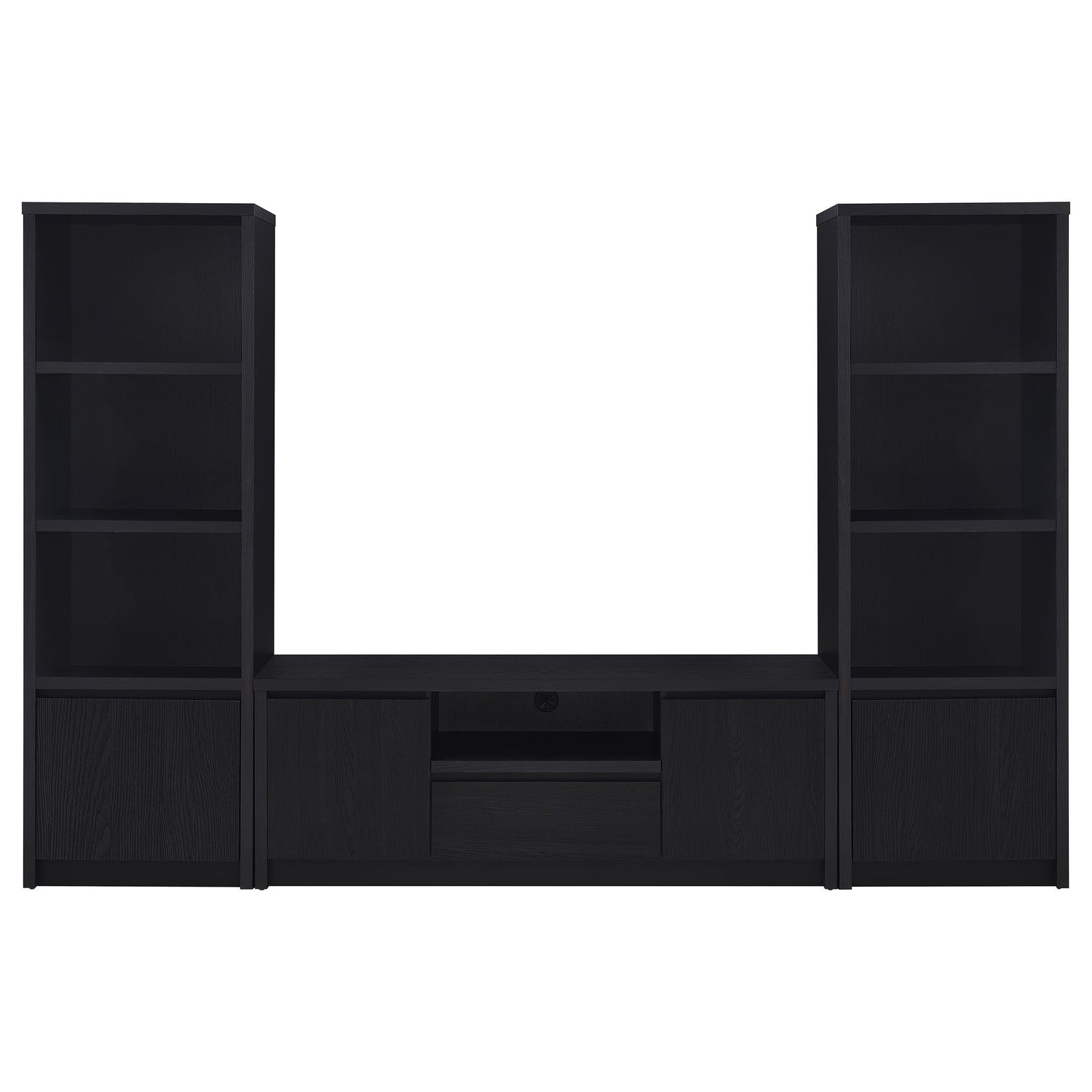 Winfield 3-piece Entertainment Center 60-inch TV Stand Black - 706222-SET