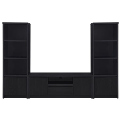Winfield 3-piece Entertainment Center 60-inch TV Stand Black - 706222-SET