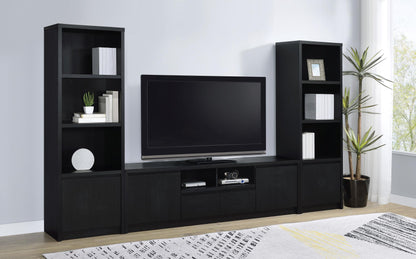 Winfield 3-piece Entertainment Center 78-inch TV Stand Black - 706223-SET