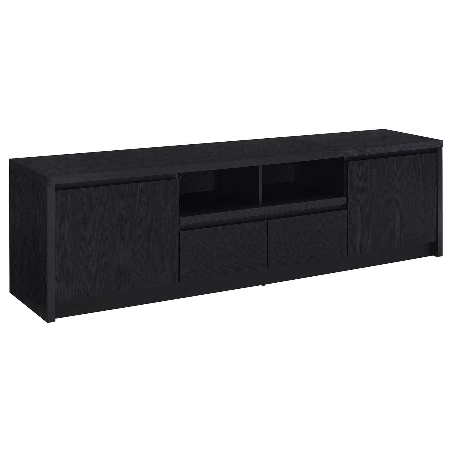 Winfield 3-piece Entertainment Center 78-inch TV Stand Black - 706223-SET
