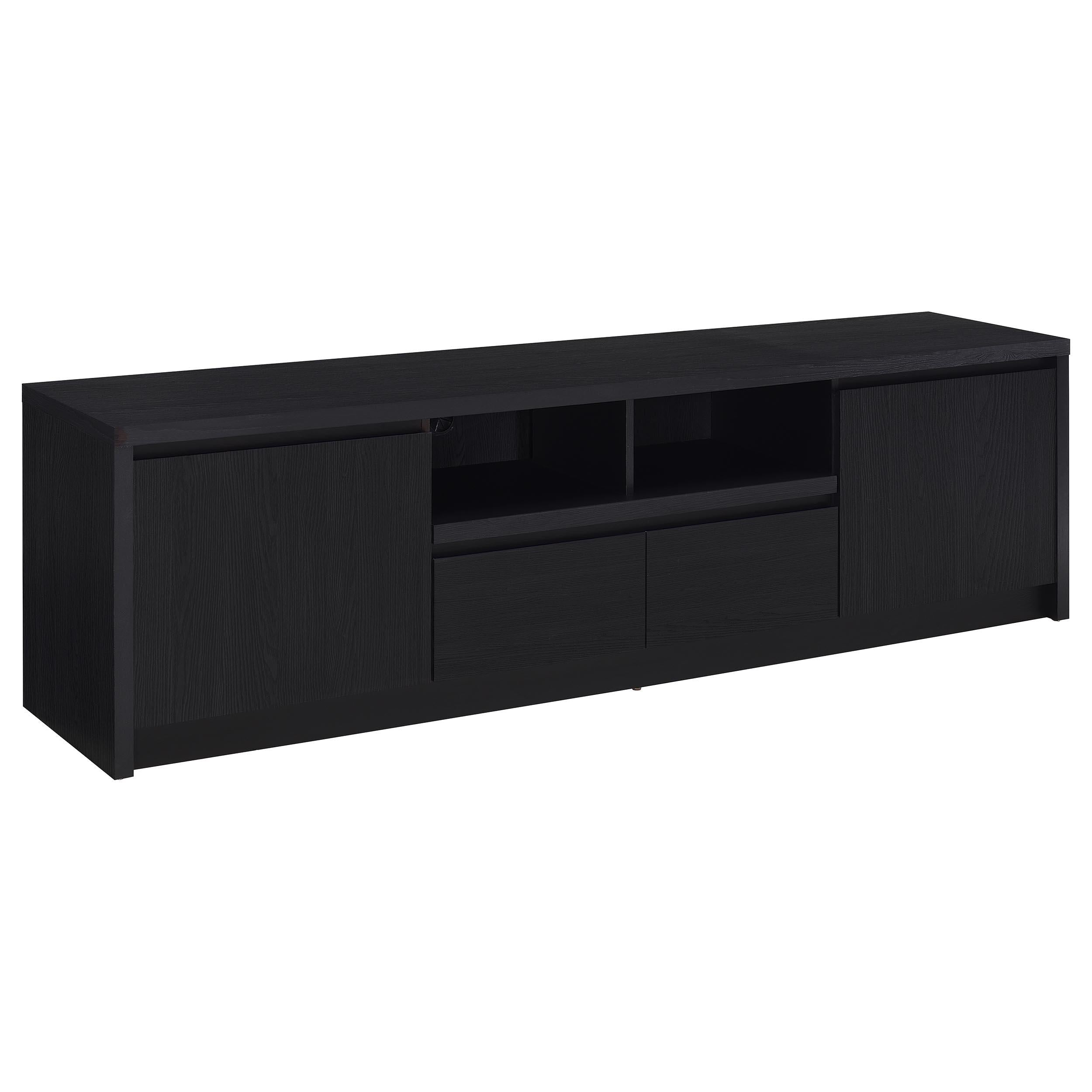 Winfield 3-piece Entertainment Center 78-inch TV Stand Black - 706223-SET