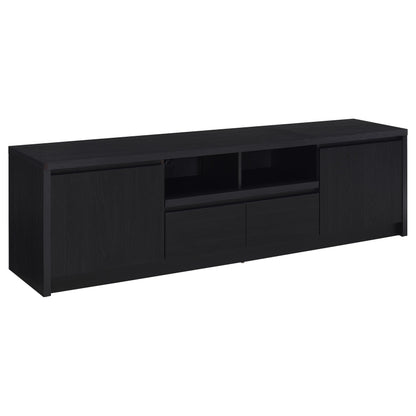 Winfield 3-piece Entertainment Center 78-inch TV Stand Black - 706223-SET