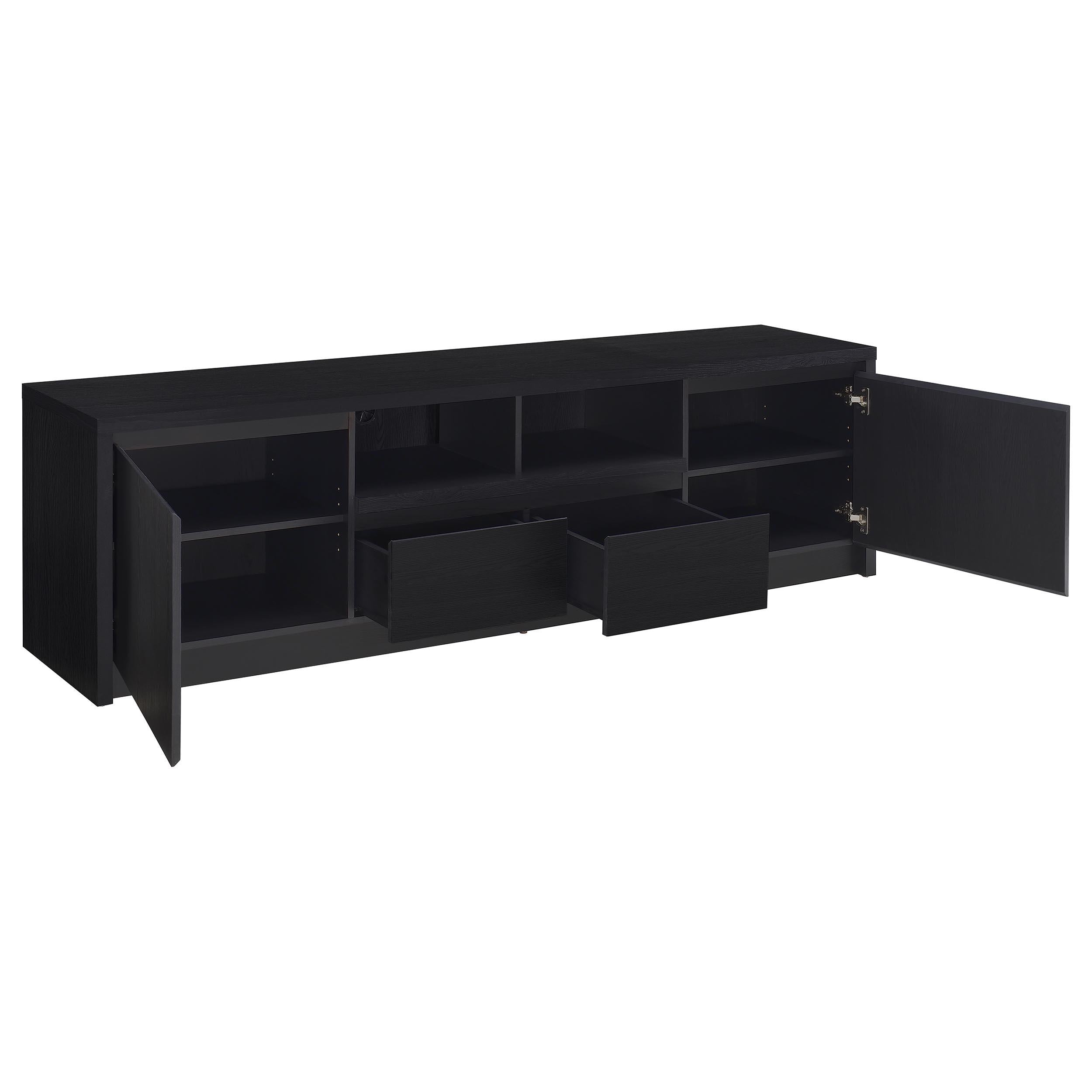 Winfield 3-piece Entertainment Center 78-inch TV Stand Black - 706223-SET