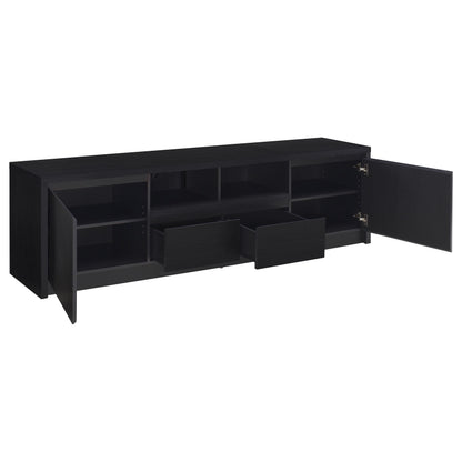 Winfield 3-piece Entertainment Center 78-inch TV Stand Black - 706223-SET