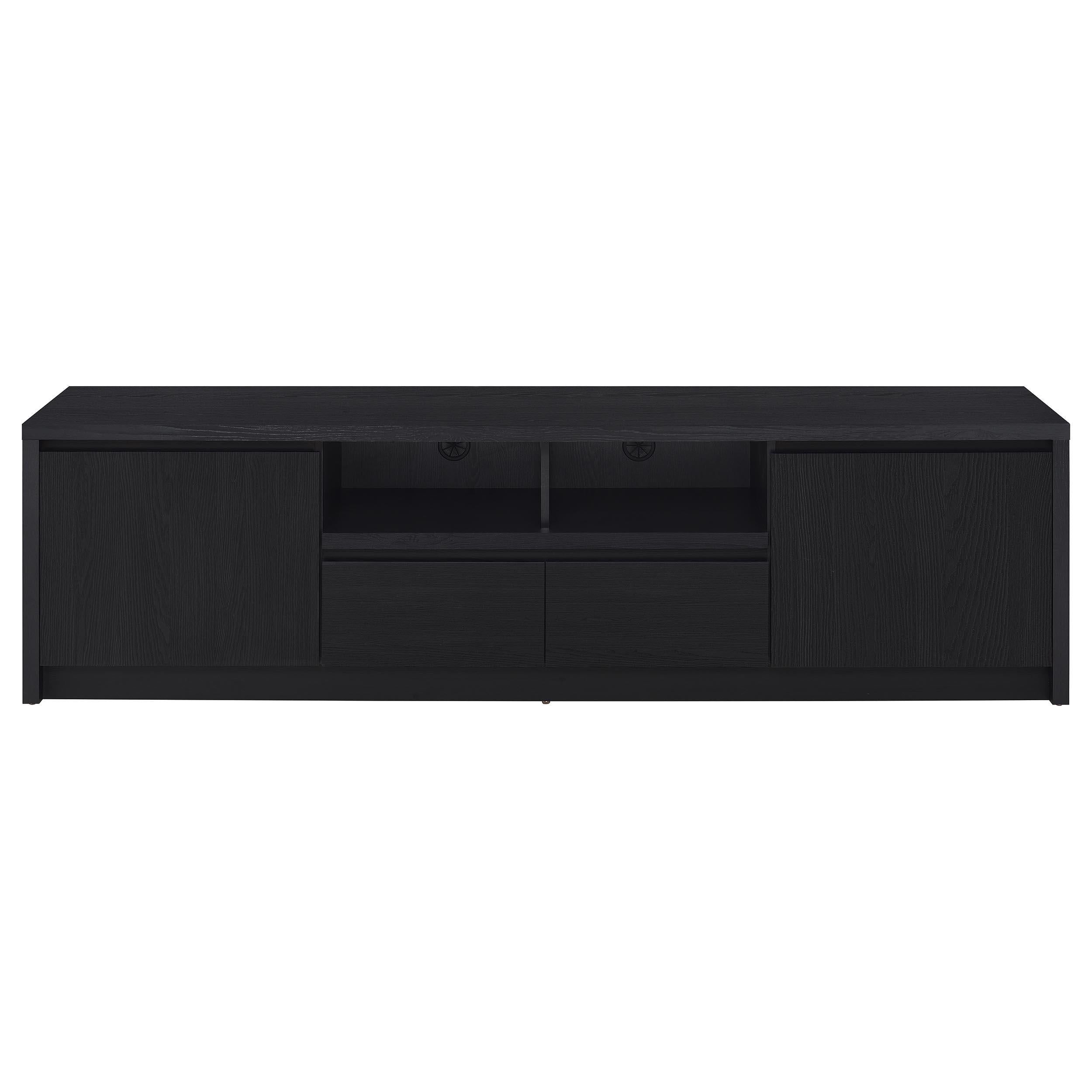 Winfield 3-piece Entertainment Center 78-inch TV Stand Black - 706223-SET