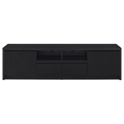 Winfield 3-piece Entertainment Center 78-inch TV Stand Black - 706223-SET