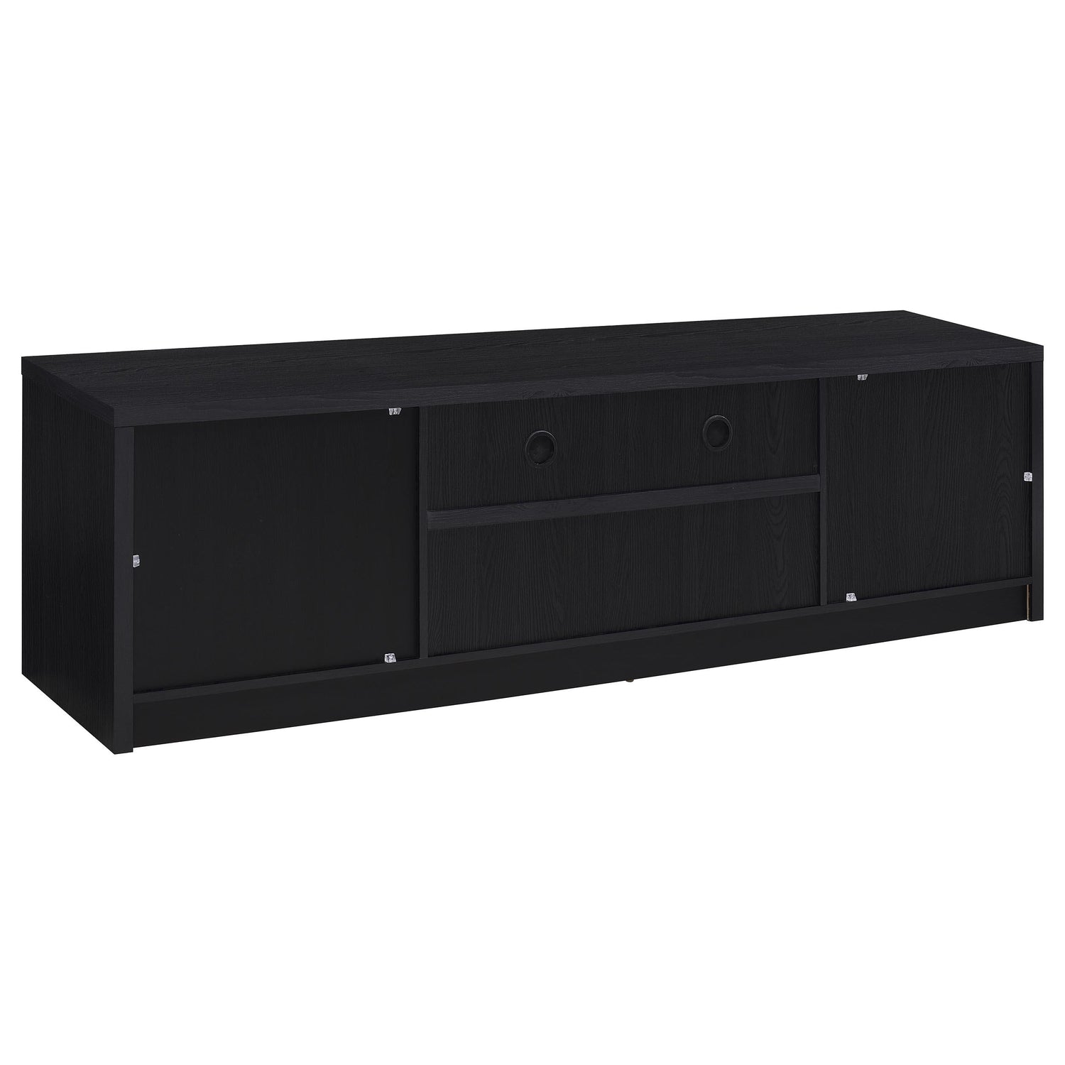 Winfield 3-piece Entertainment Center 78-inch TV Stand Black - 706223-SET