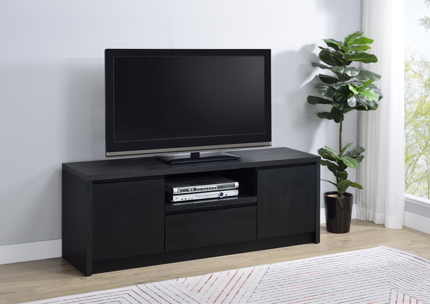 Winfield 60-inch 2-door TV Stand Media Console Black - 706222
