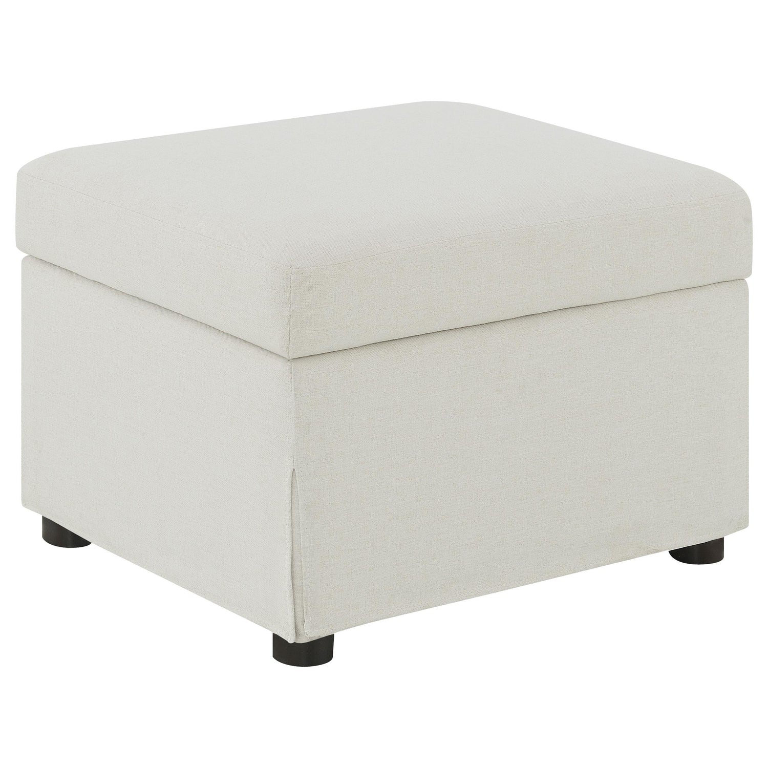 Winter Upholstered Hydraulic Lift Top Storage Ottoman Beige - 904134