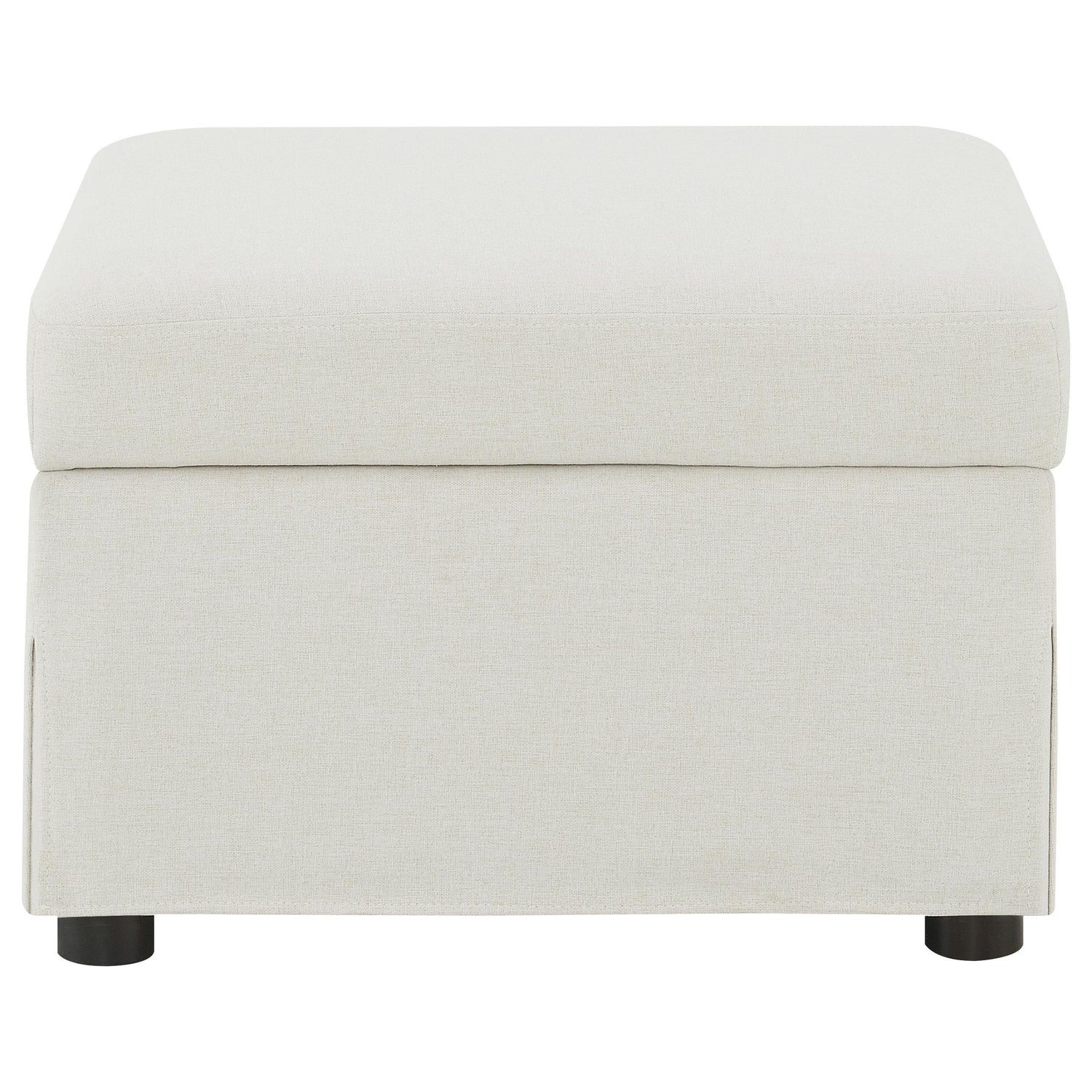 Winter Upholstered Hydraulic Lift Top Storage Ottoman Beige - 904134