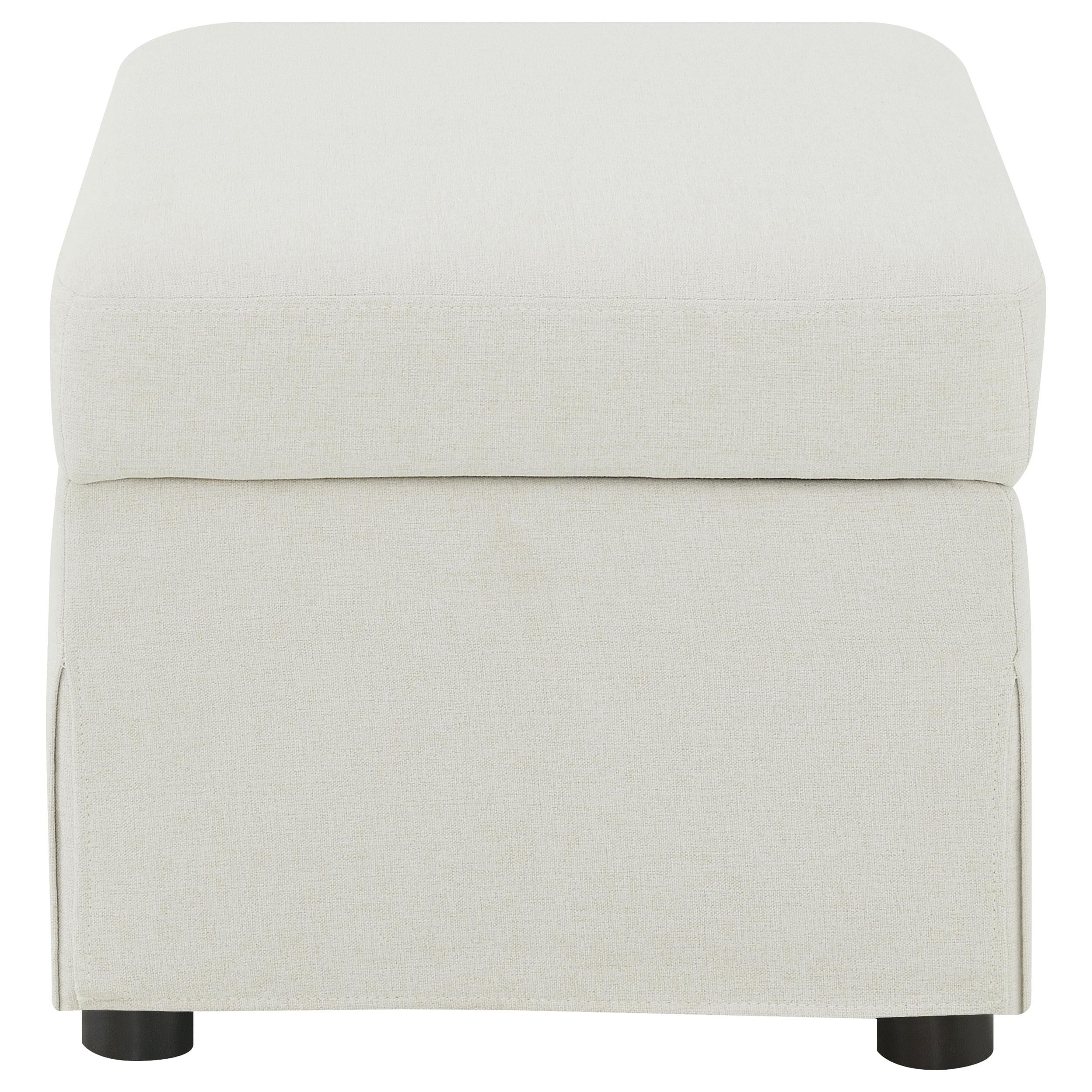 Winter Upholstered Hydraulic Lift Top Storage Ottoman Beige - 904134