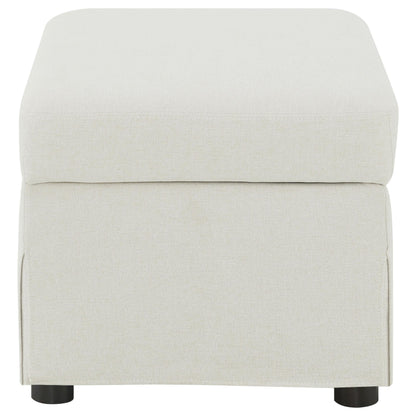 Winter Upholstered Hydraulic Lift Top Storage Ottoman Beige - 904134