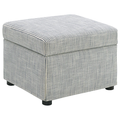 Winter Upholstered Hydraulic Lift Top Storage Ottoman Grey - 904138