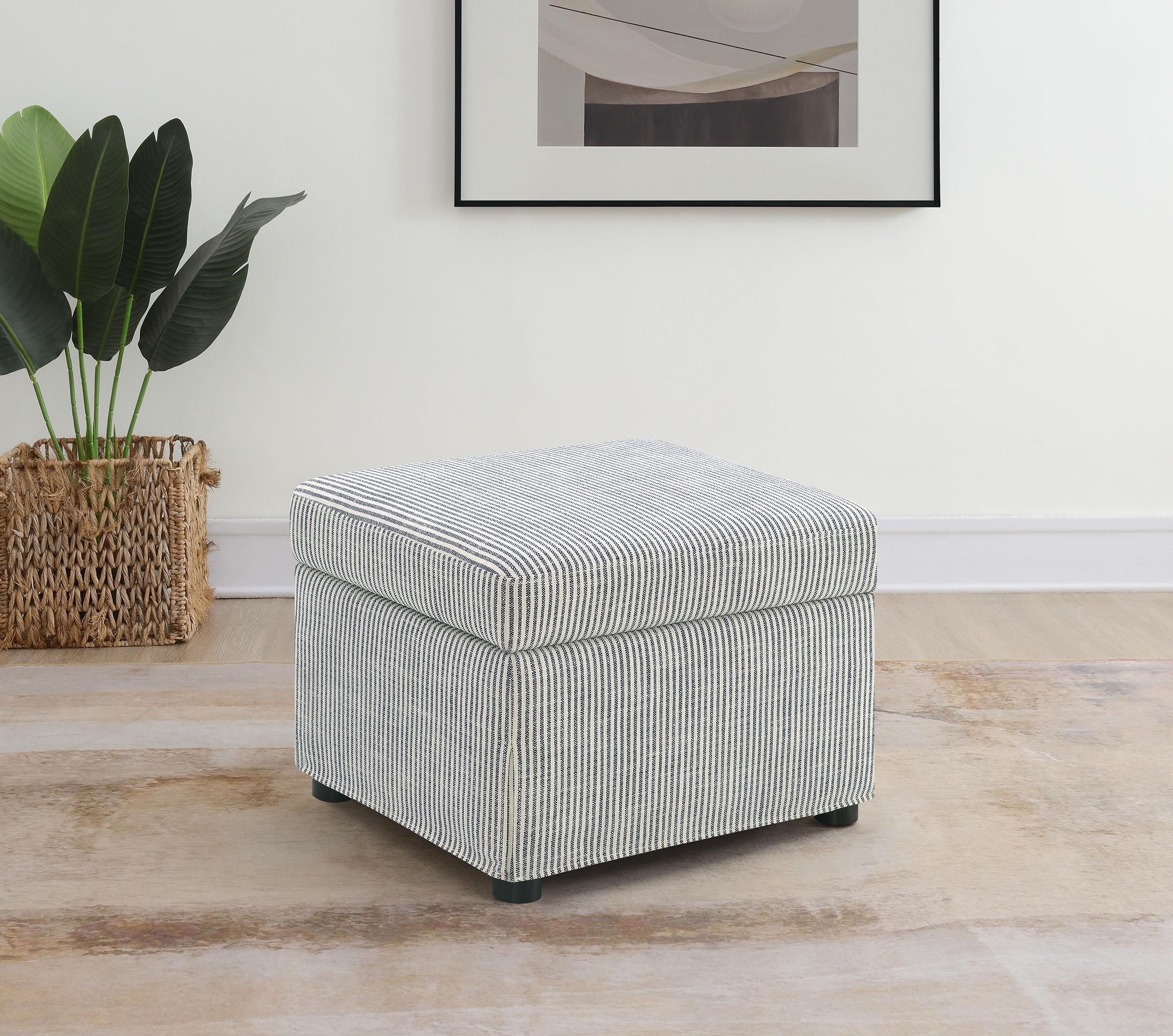 Winter Upholstered Hydraulic Lift Top Storage Ottoman Grey - 904138