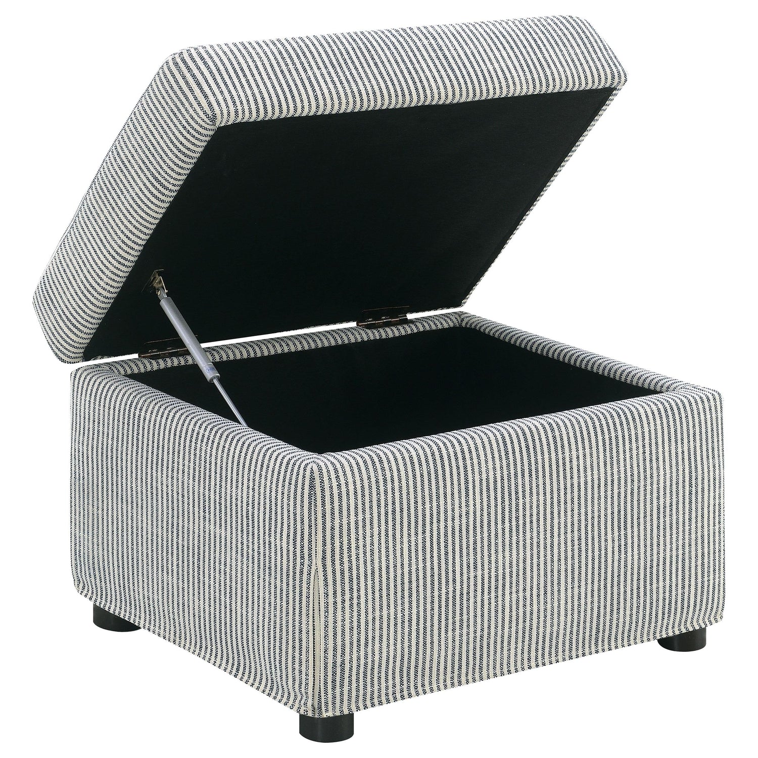 Winter Upholstered Hydraulic Lift Top Storage Ottoman Grey - 904138