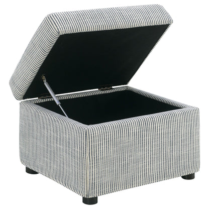 Winter Upholstered Hydraulic Lift Top Storage Ottoman Grey - 904138
