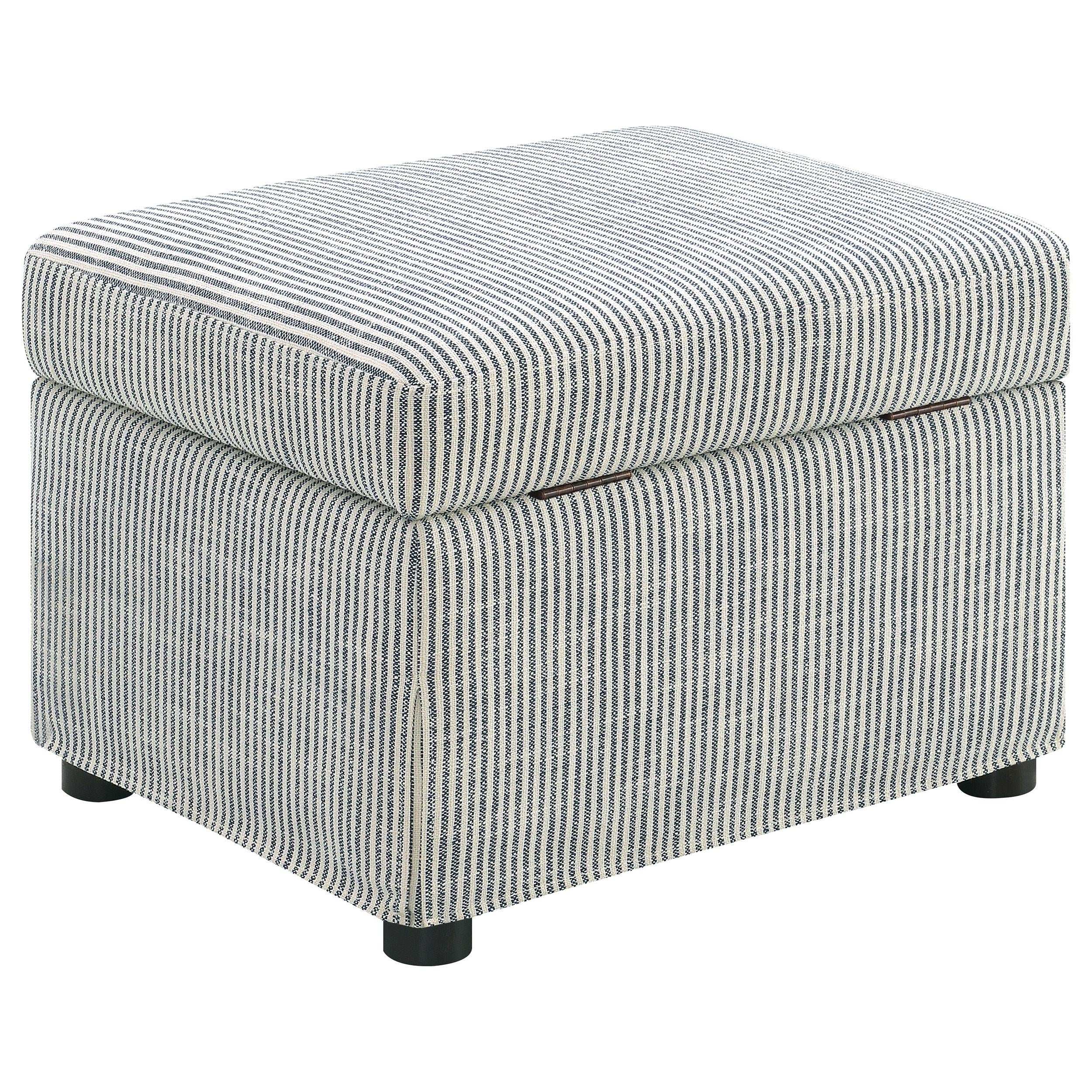 Winter Upholstered Hydraulic Lift Top Storage Ottoman Grey - 904138