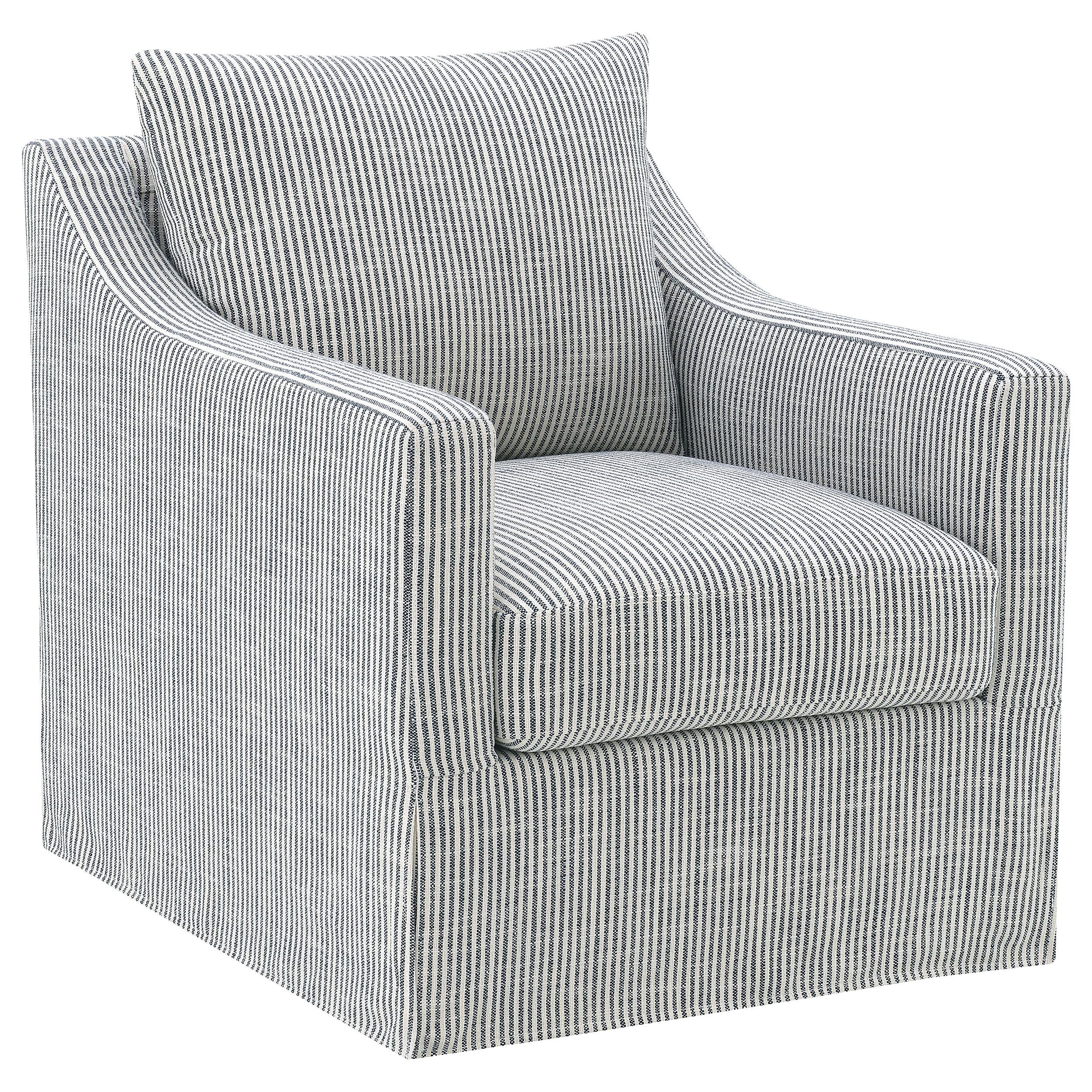 Winter Upholstered Sloped Arm Accent Swivel Chair Grey - 904137