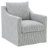 Winter Upholstered Sloped Arm Accent Swivel Chair Grey - 904137