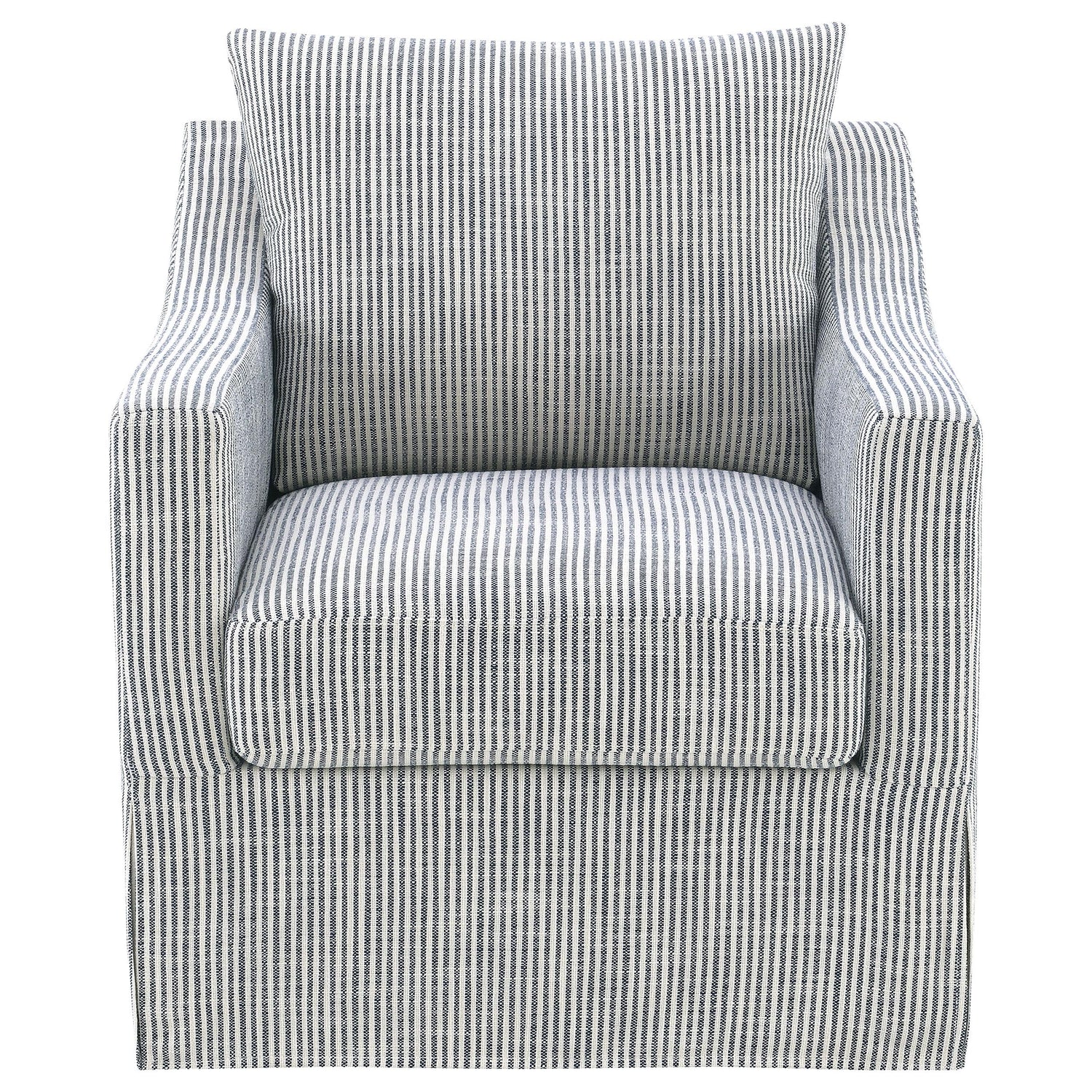 Winter Upholstered Sloped Arm Accent Swivel Chair Grey - 904137