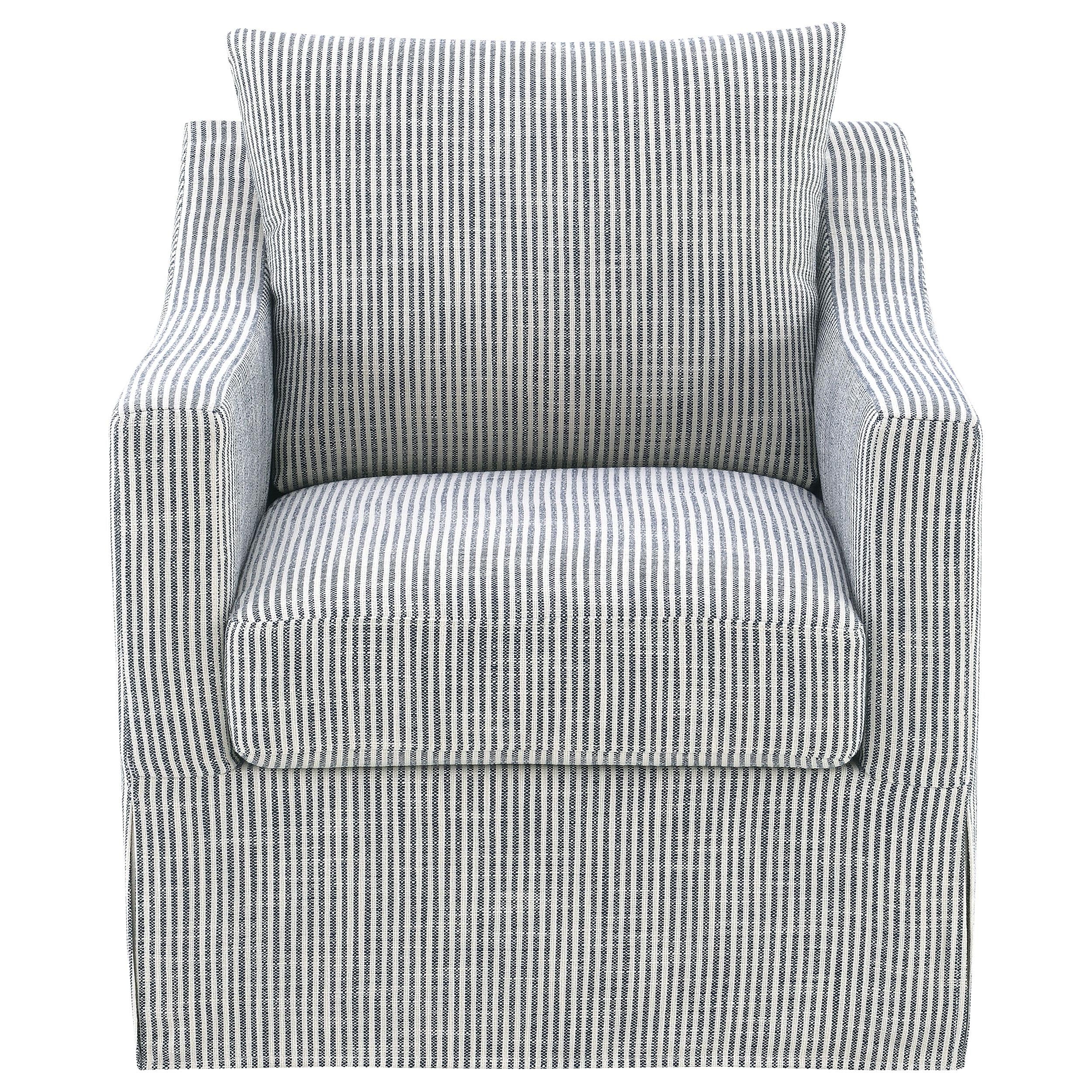 Winter Upholstered Sloped Arm Accent Swivel Chair Grey - 904137