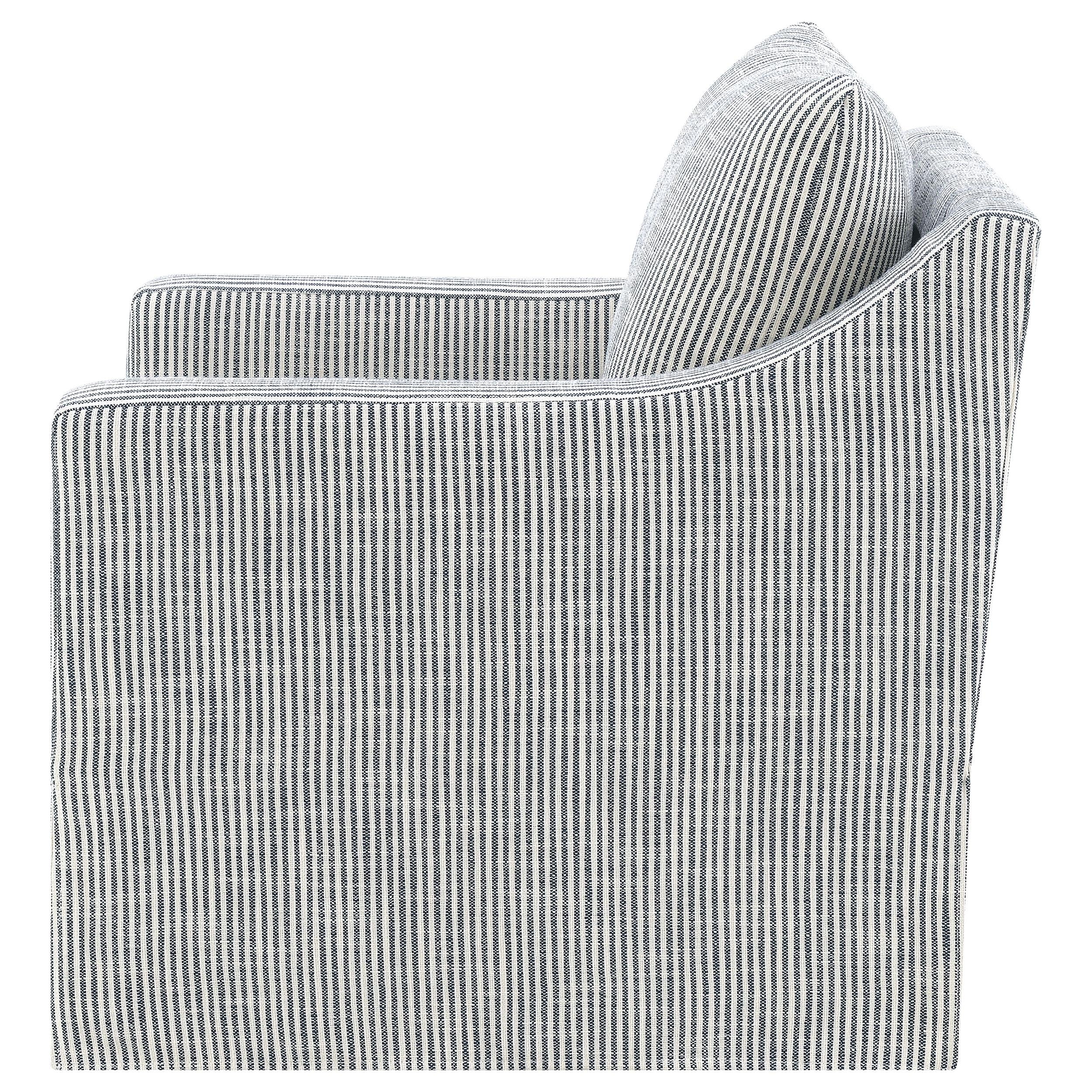 Winter Upholstered Sloped Arm Accent Swivel Chair Grey - 904137