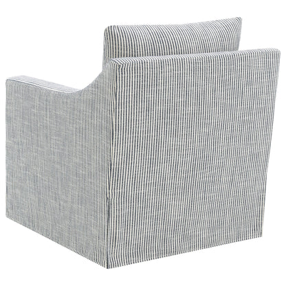Winter Upholstered Sloped Arm Accent Swivel Chair Grey - 904137